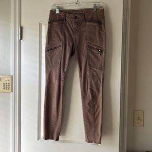 White House Black Market Skimmer jeans with velvet trim